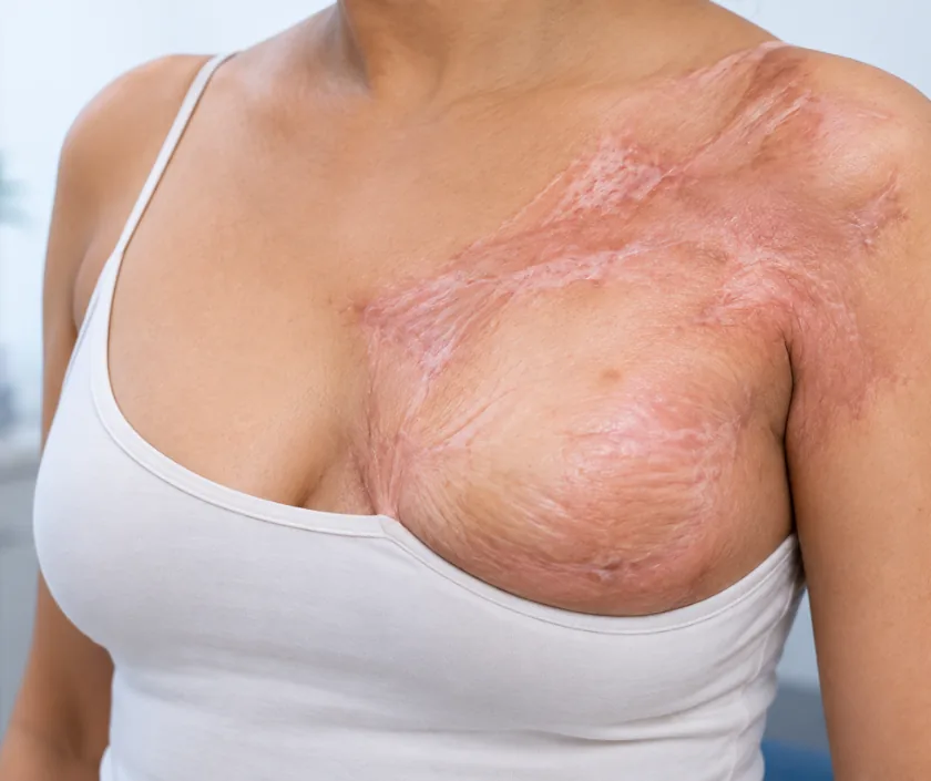 Chest and Breast Burn Reconstruction, Elegance Clinic Surat