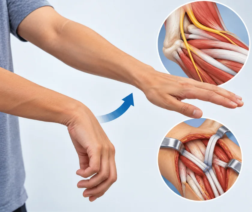 Radial Nerve Palsy Tendon Transfer, Elegance Clinic Surat