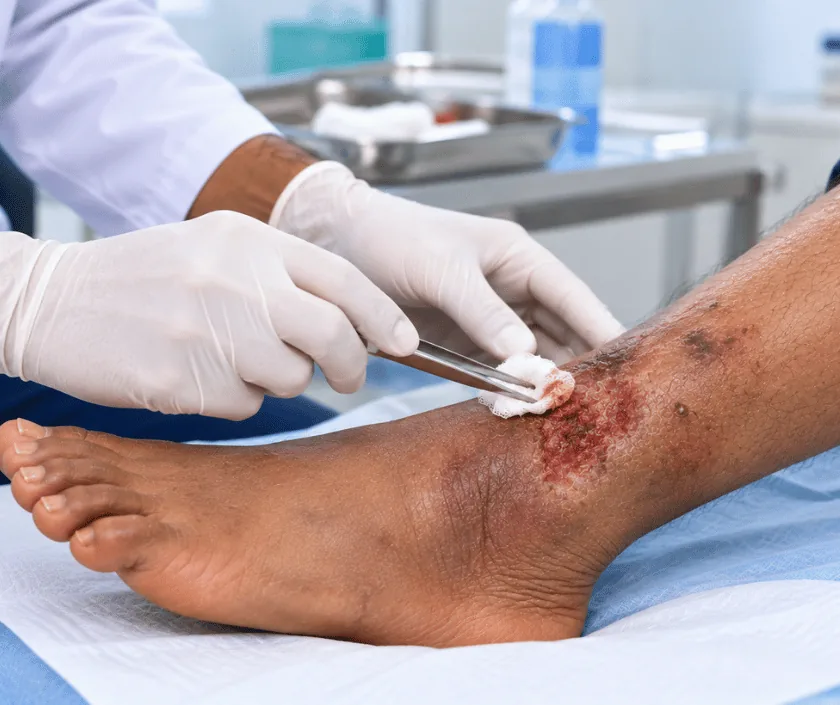Post Traumatic Wound Debridement, Elegance Clinic Surat