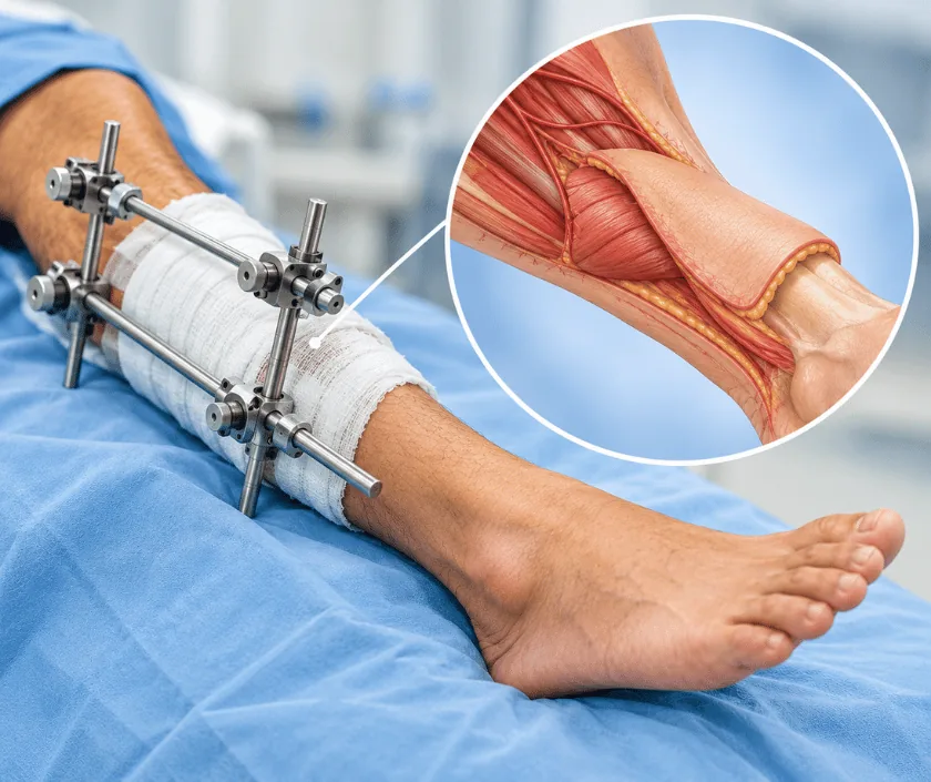 Open Fracture Soft Tissue Coverage, Elegance Clinic Surat