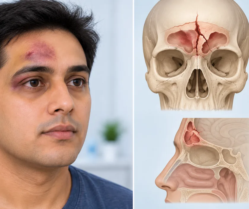 Frontal Sinus Fracture, Elegance Clinic Surat