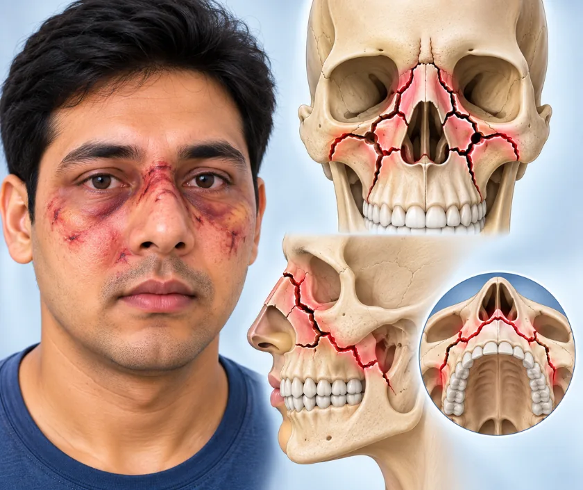 Le Fort II Fracture, Elegance Clinic Surat