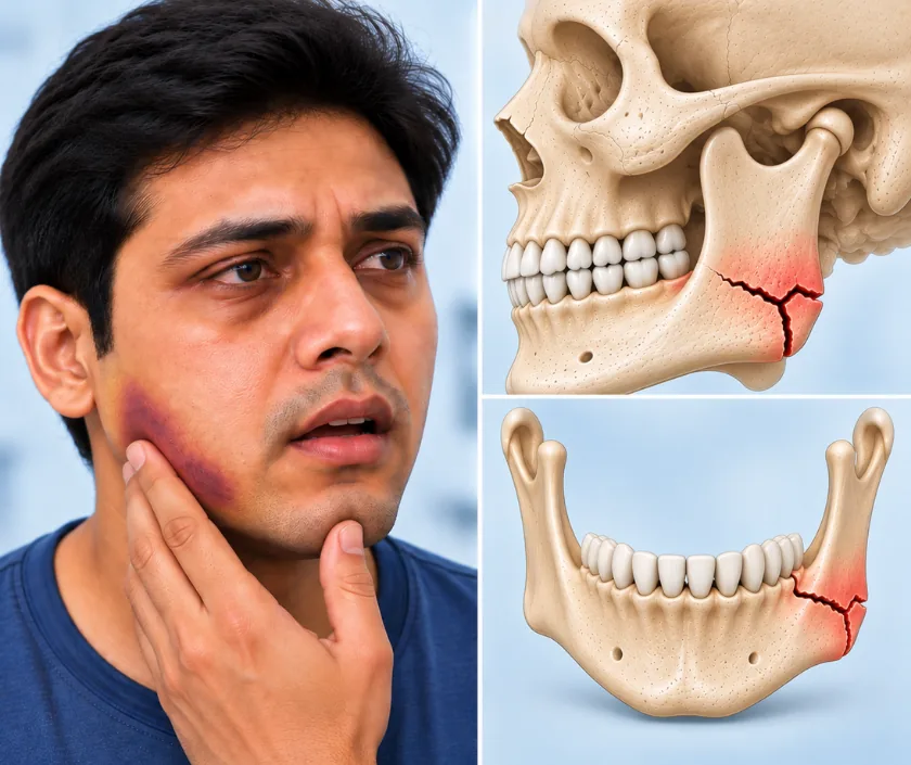 Mandibular Angle Fracture, Elegance Clinic Surat