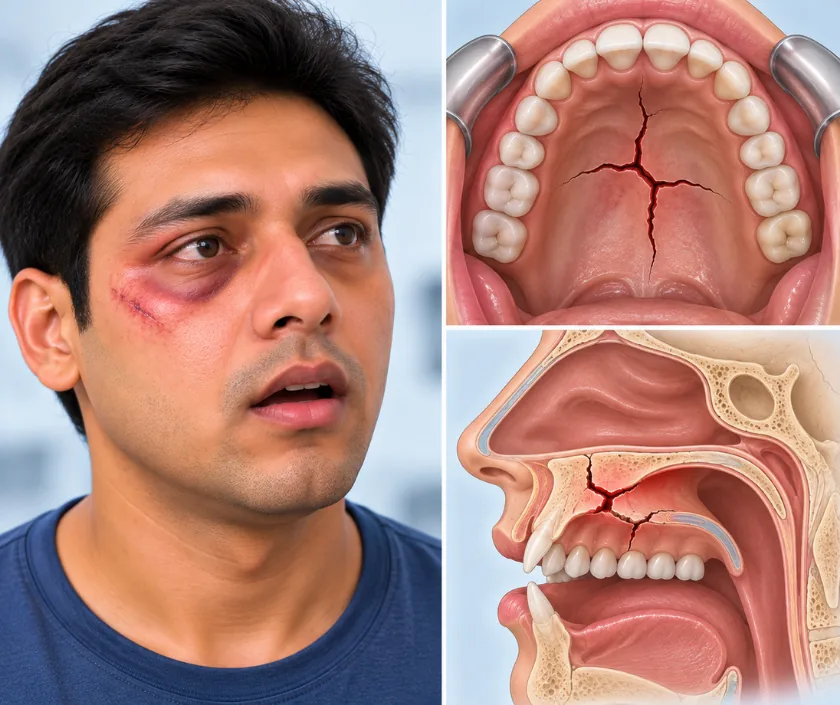 Palatal Fracture, Elegance Clinic Surat