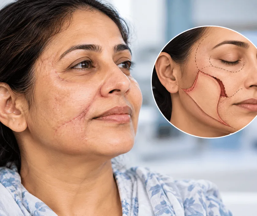 Post Cancer Facial Reconstruction, Elegance Clinic Surat