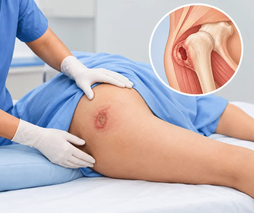 Trochanteric Pressure Sore Surgery, Elegance Clinic Surat
