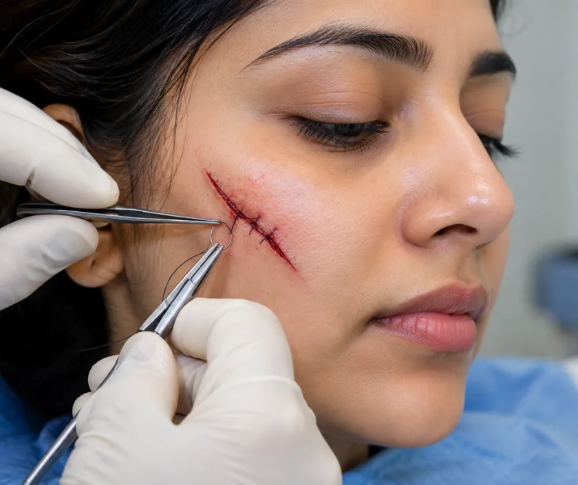 Facial Laceration Repair, Elegance Clinic Surat