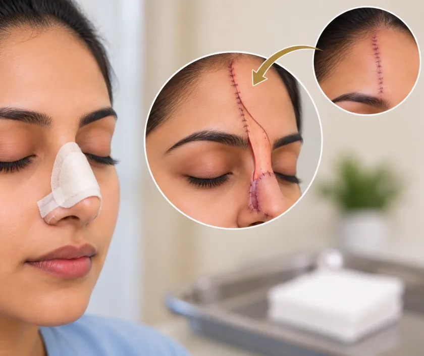 Paramedian Forehead Flap, Elegance Clinic Surat